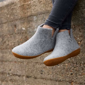 Boot with natural rubber sole - honey - Grey 2