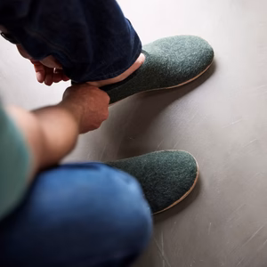 Shoe with leather sole - Forest 2